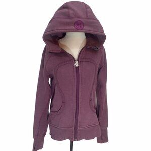Lululemon Purple Striped Scuba Full-Zip Hoodie